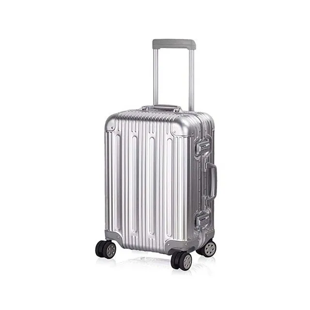 100% Aluminium Multi-Size All Aluminum Hard Shell Luggage Travel Suitcase Case Carry On Spinner