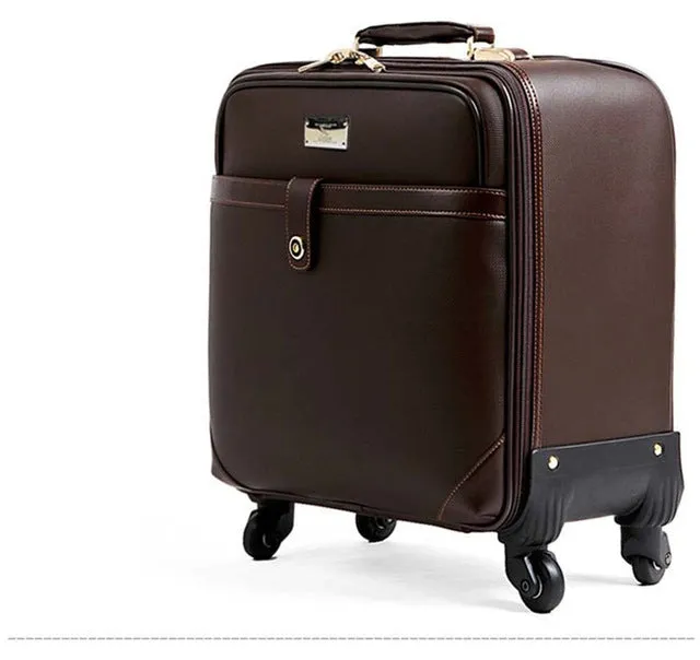 16 Inch Classic Business Suitcase Luggage Trolley Case Travel Luggage Rolling Suitcase Spinner