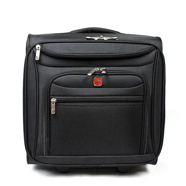 16" Inch Luggage Cabin Bag,Travel Suitcase With Wheel,Oxford Cloth Trolley Case With Lock,Carry