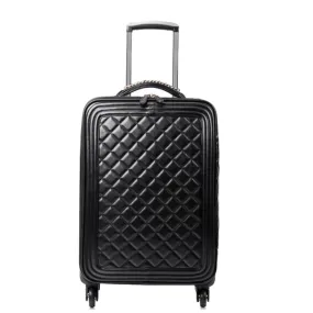 16"20"24Inch On Travel Suitcase,Pu Leather Vintage Rolling Luggage,Women'S Trolley,Universal