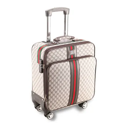 16"20"24" Inch Waterproof Pu Leather Rolling Luggage Travel Suitcase Bag Women Trolley Case Men Box