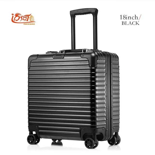 18 Inch Maleta Cabina Sac Voyages A Roues Travel Suitcase Aluminium Trolley Valigia Alluminio