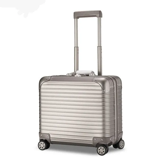 18 Inches Computer Trolley Case Business Rolling Hardside Luggage Password Boarding Case Casters