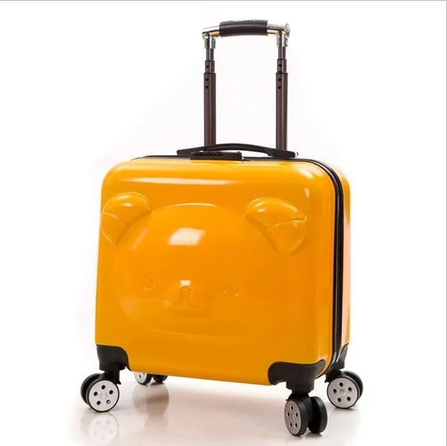 18/20 Inch Pc  Abs Girl Cartoon Pull Rod Box Trolley Case 3D Child Travel Luggage Anime Suitcase