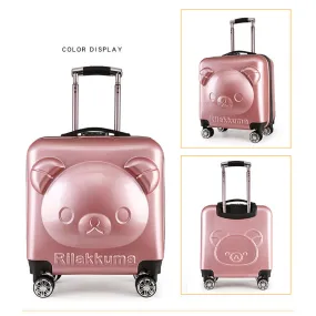 18/20 Inch Pc  Abs Girl Cartoon Pull Rod Box Trolley Case 3D Child Travel Luggage Anime Suitcase