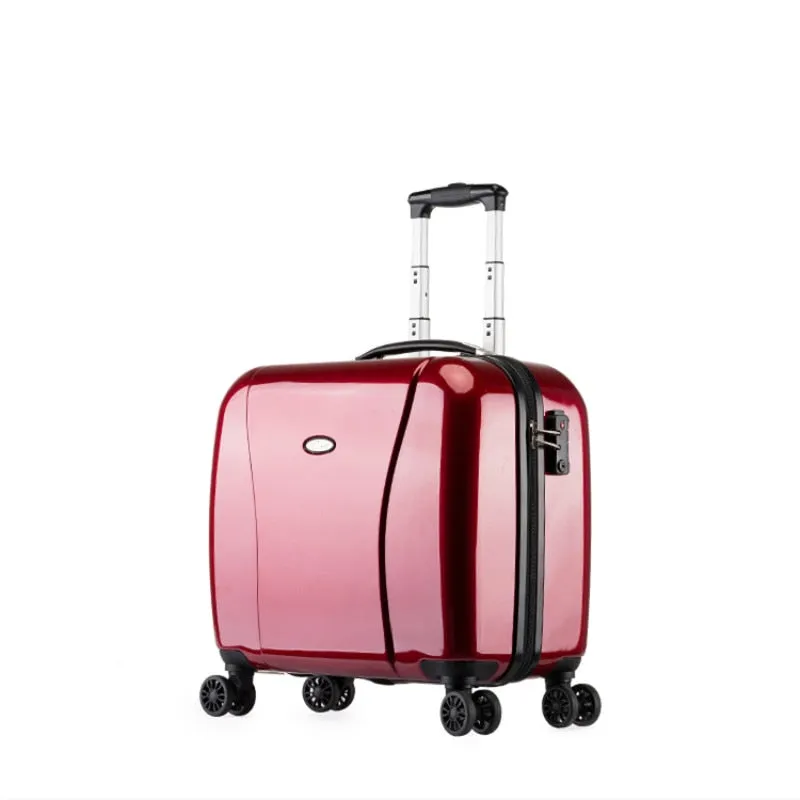 18"Business Boarding Box,Pc Small Trolley Case,Universall Wheel Wedding Suitcase,Short-Distance