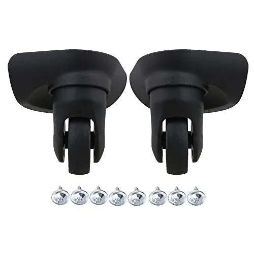 1pair Replacment Black Luggage Swivel Repair Suitcase Parts Casters Wheels 49mm Heavy Duty with