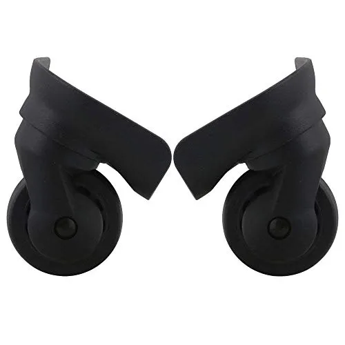 1pair Replacment Black Luggage Swivel Repair Suitcase Parts Casters Wheels 49mm Heavy Duty with