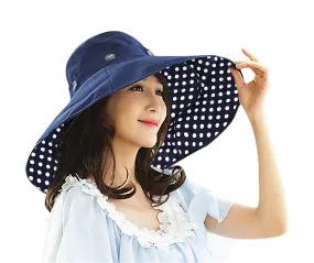 2 in 1 Anti-UV Sun Protective Reversible Beach Sun Hat Floppy Bucket Hat UPF 50