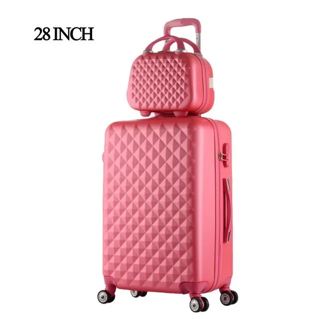 2 Pcs/Set Beautiful 14 Polegada Cosmetic Bag 20"24"28"Polegadas Girl Students Trolley Travel