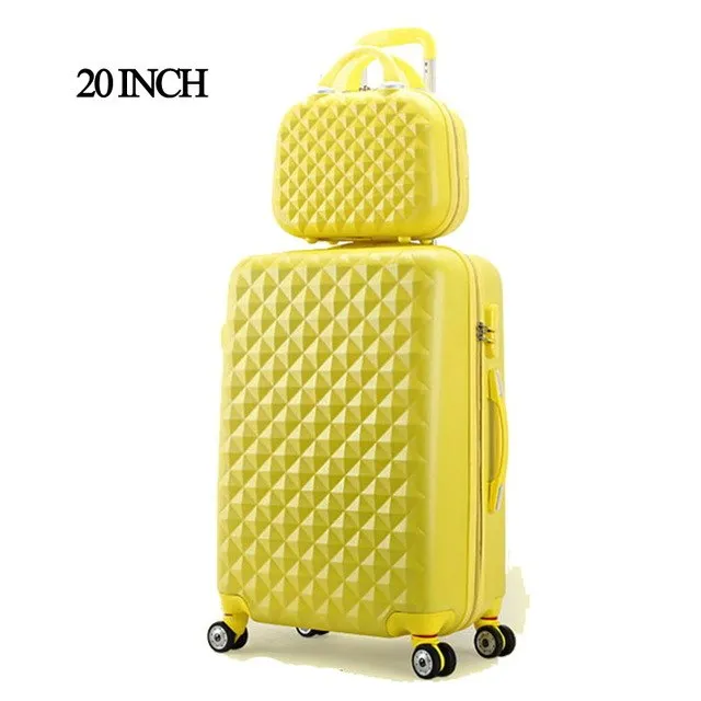 2 Pcs/Set Beautiful 14 Polegada Cosmetic Bag 20"24"28"Polegadas Girl Students Trolley Travel