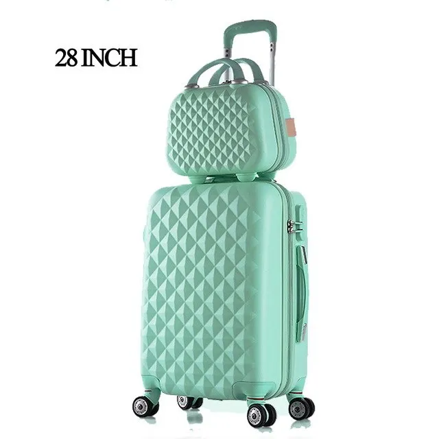 2 Pcs/Set Beautiful 14 Polegada Cosmetic Bag 20"24"28"Polegadas Girl Students Trolley Travel