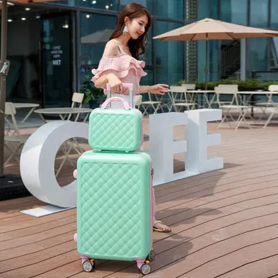 2 Piece Set Suitcase,Small Fresh Universal Wheel Luggage,20"Boarding Box,24"/26"Men And Women Trend