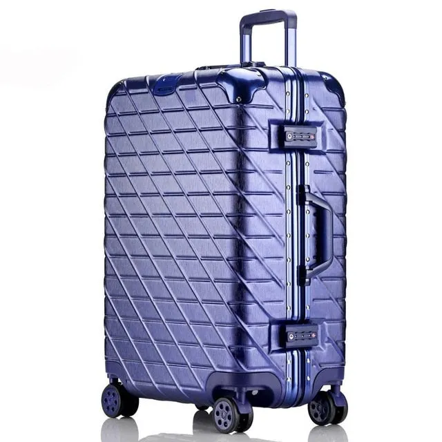 20 24 26 29 Inches Trolley Suitcase Aluminum Rolling Luggage With Tsa Lock Large Capacity Mala De