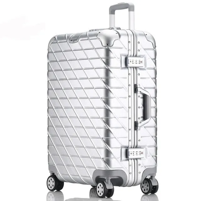 20 24 26 29 Inches Trolley Suitcase Aluminum Rolling Luggage With Tsa Lock Large Capacity Mala De