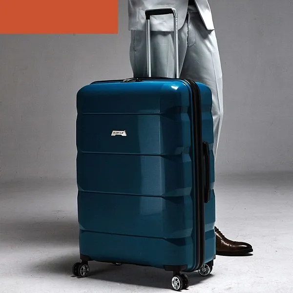 20 24 28 Inch Waterproof Rolling Luggage 100% Pp Trolley Solid Travel Bag Boarding Bag Carry On