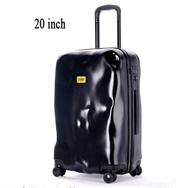 2016 New Fashion Crash Mode Solid Zipper Design Trolley Suitcase/Tsa Lock Luggage Suitcases/Women