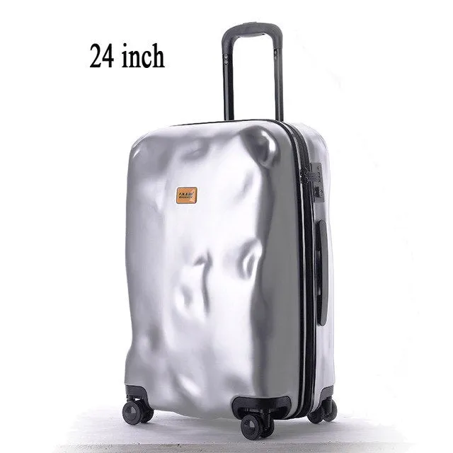 2016 New Fashion Crash Mode Solid Zipper Design Trolley Suitcase/Tsa Lock Luggage Suitcases/Women