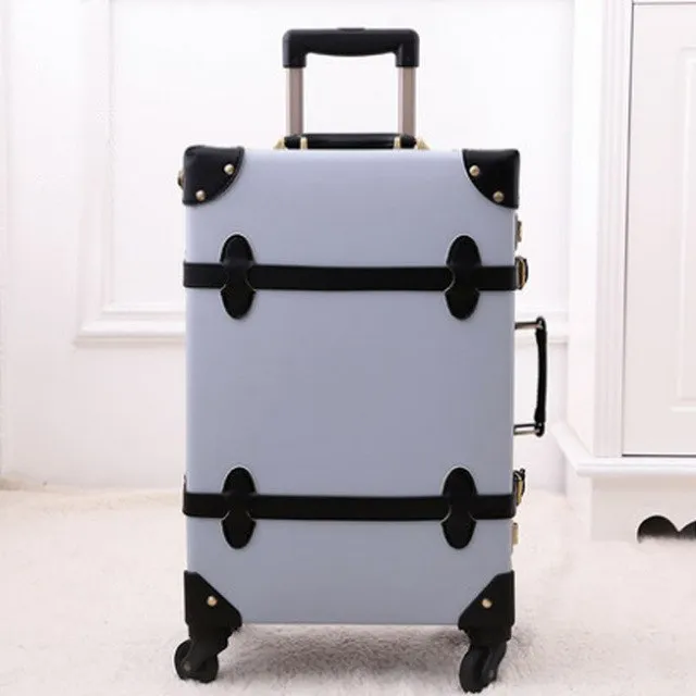 2018 New Luggage Rolling Spinner Travel Trolley Luggage Wheels Genuine Leather Tsa Lock Travel