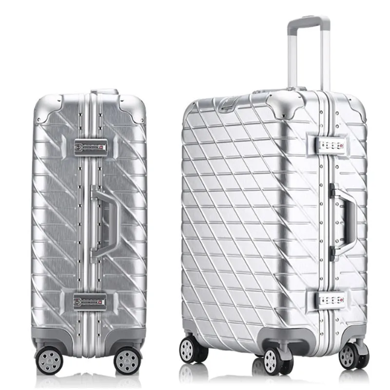 20''22''24''26''29'' Classic Aluminum Frame Rolling Hardside Luggage Tsa Lcok Travel Suitcase