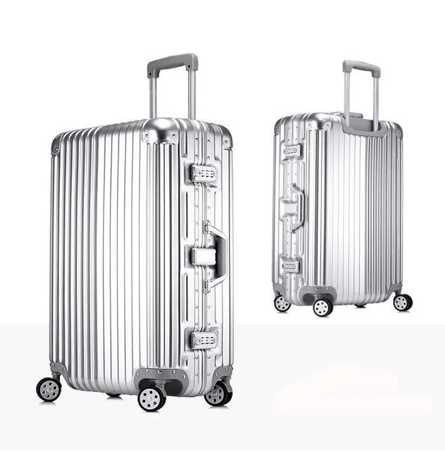 20''22''24''26''29'' Classic Aluminum Frame Rolling Hardside Luggage Tsa Lcok Travel Suitcase