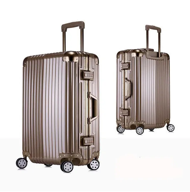 20''22''24''26''29'' Classic Aluminum Frame Rolling Hardside Luggage Tsa Lcok Travel Suitcase