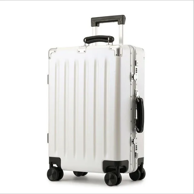 20''24'' Universal Wheel  Vintage Rolling Hardside Luggage Travel Suitcase With Wheels Leather