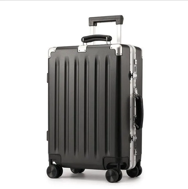 20''24'' Universal Wheel  Vintage Rolling Hardside Luggage Travel Suitcase With Wheels Leather