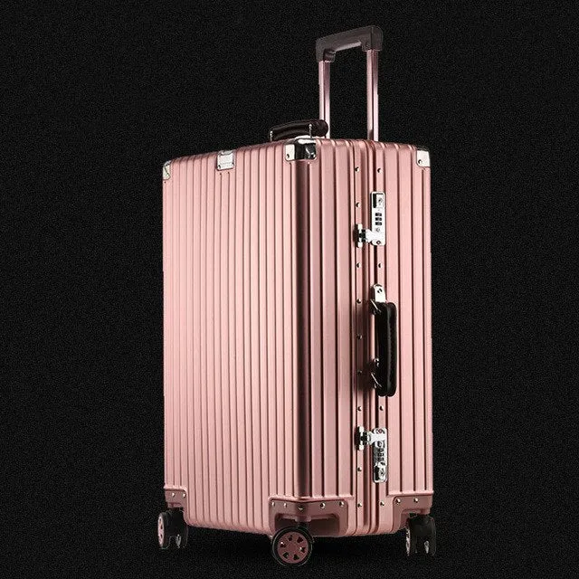 20'24'26'29' 100% Full Aluminum Cabin Suitcase Spinner Tsa Koffer Trolley Luggage Business