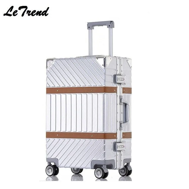 20'24'26'29' Aluminium Frame Unisex Fashion Travel Large Capacity High Quality Luggage Rolling