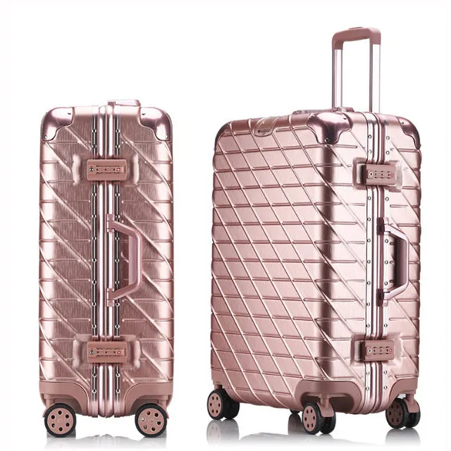 20''24''26''29'' Aluminum Alloy Trolley Carry On Luggage Fashion Travel Cabine Tsa Lock Koffer Mala