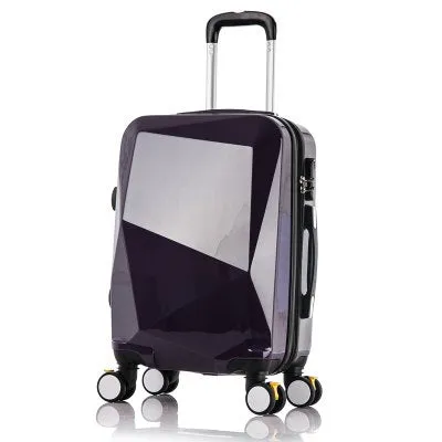 20" 24" Inch Female Mirror Travel Suitcase Suitcase Luxury Brand Boarding Rolling Luggage On Wheels