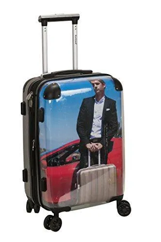 20" Personalized Rockland Carry On Luggage (Black)