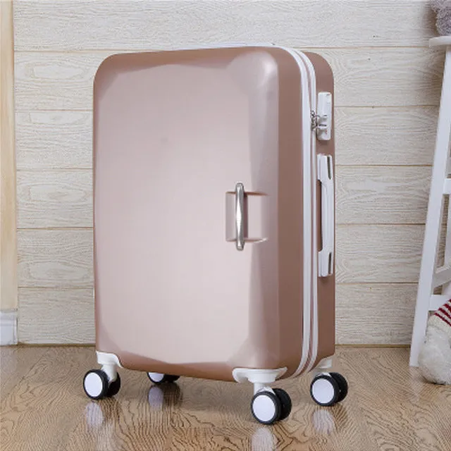 20"22"24"26"Carry-On Trolley Suitcase With Wheels Girl And Kids Pink Cute Luggage Travel Bag