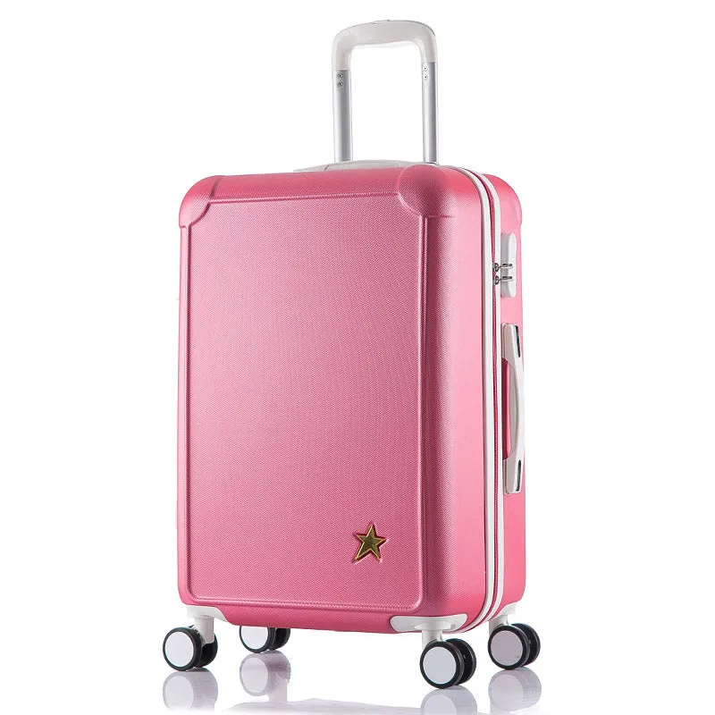 20"24 Inches Combination Lock Trolley Case Abs Students Women Travel Frosted  Luggage Rolling