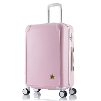 20"24 Inches Combination Lock Trolley Case Abs Students Women Travel Frosted  Luggage Rolling