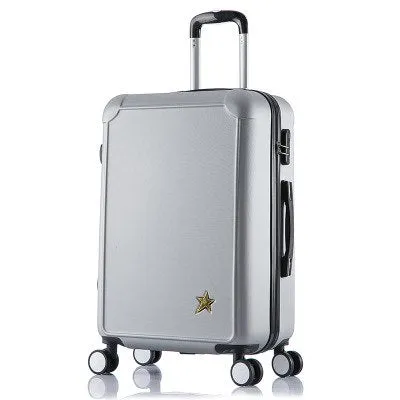 20"24 Inches Combination Lock Trolley Case Abs Students Women Travel Frosted  Luggage Rolling