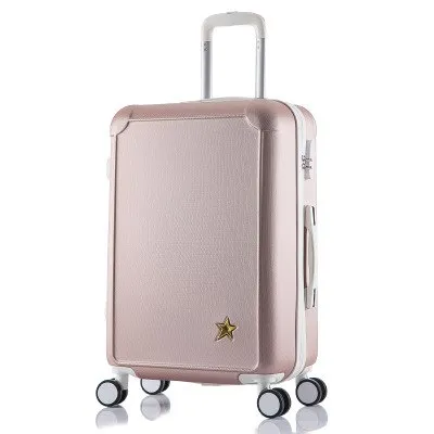 20"24 Inches Combination Lock Trolley Case Abs Students Women Travel Frosted  Luggage Rolling