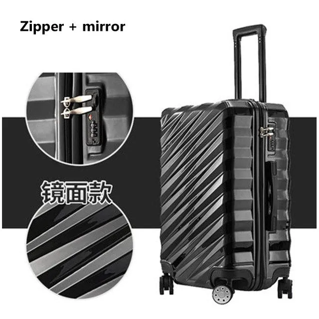 20"24"26"28" Aluminum Frame Luggage New Travel Suitcase With Spinner Rolling Trolley Case