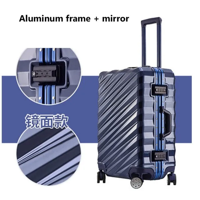 20"24"26"28" Aluminum Frame Luggage New Travel Suitcase With Spinner Rolling Trolley Case