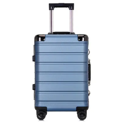 20"24"Inch High Quality Aluminum Frame Pc Shell Rolling Suitcase Travel Luggage Bag Universal Wheel