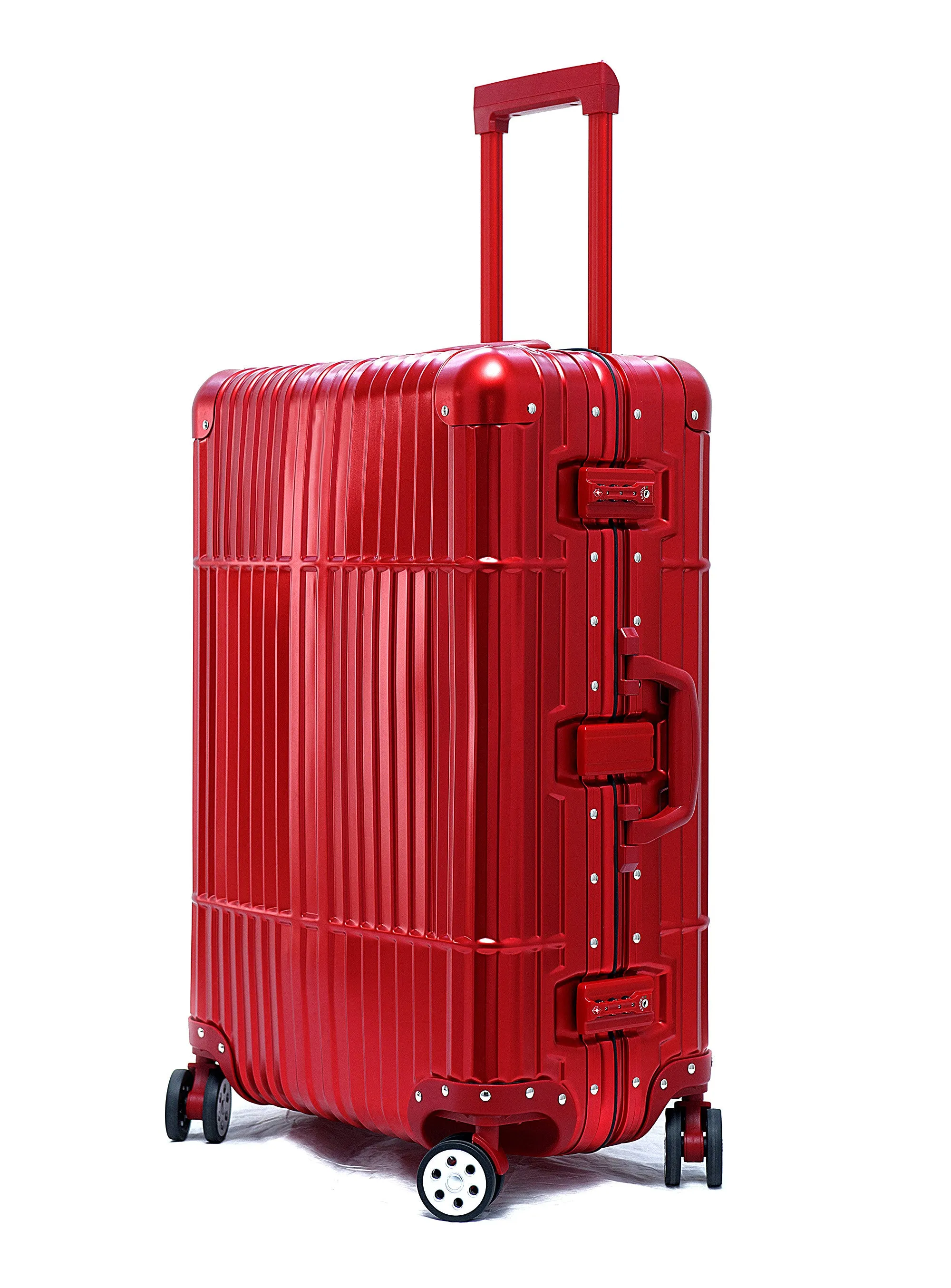 28" Aluminum Luggage (Red)