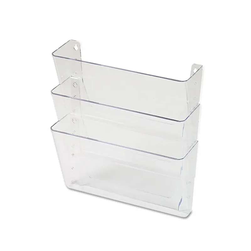 3-Pocket Wall File Starter Set, Letter, Clear