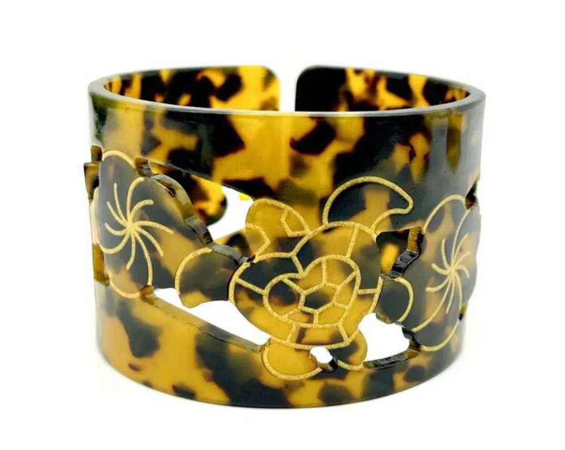 50mm Faux Tortoise Shell Cuff Bracelet