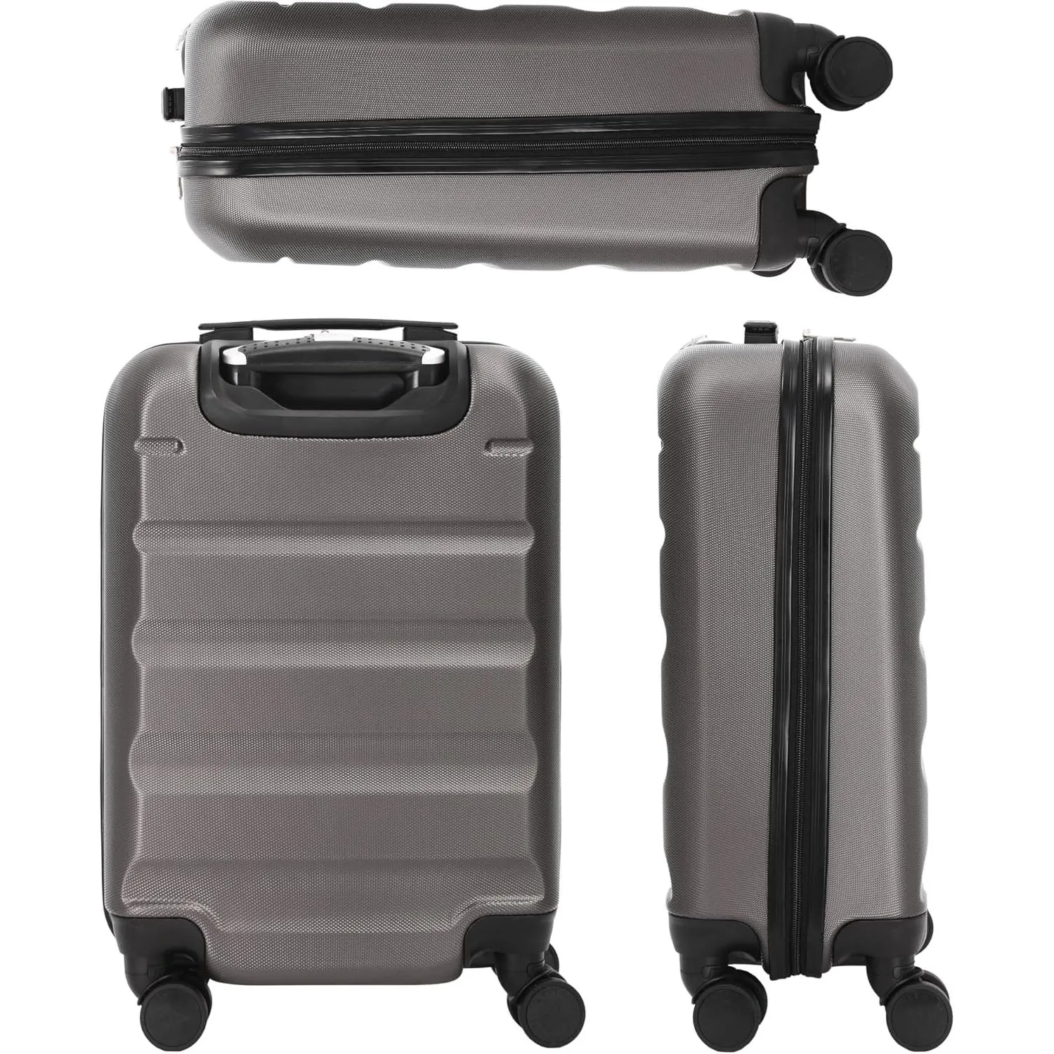 Aerolite 55cm (55x35x20cm) Lightweight Hard Shell 21" Cabin Suitcase   Aerolite 25" Medium (69x50x27cm) Suitcase, 82L with 8 Wheels