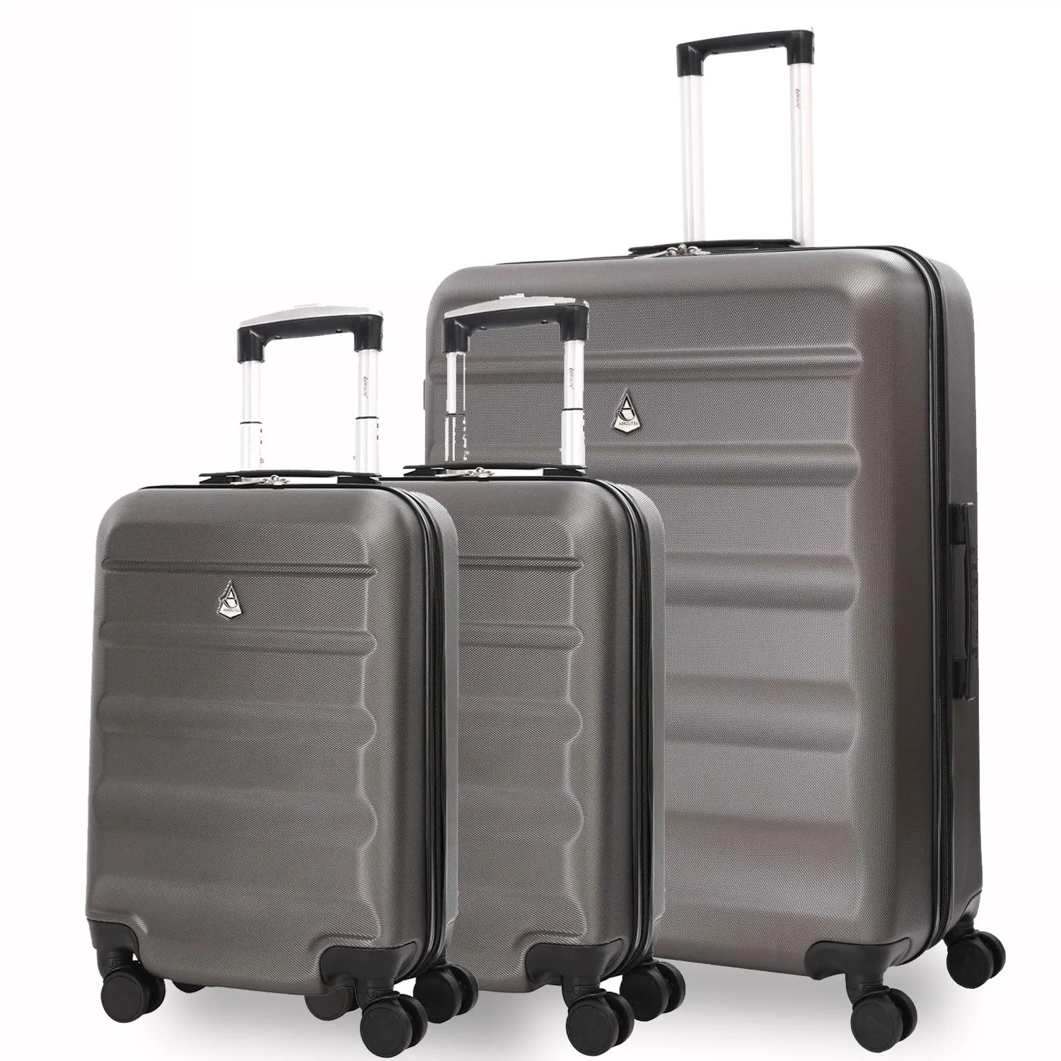 Aerolite Lightweight Hard Shell Suitcase Luggage Set with 4 Spinner Wheels (Cabin, Medium & Large)