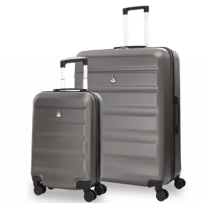 Aerolite Lightweight Hard Shell Suitcase Luggage Set with 4 Spinner Wheels (Cabin, Medium & Large)