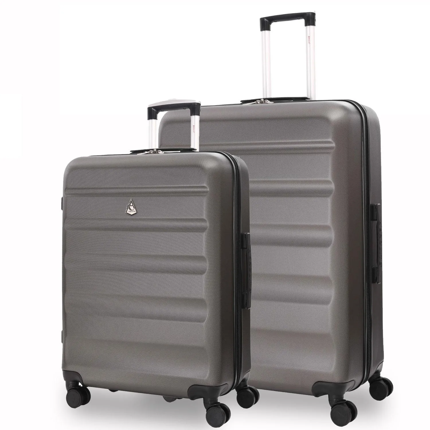 Aerolite Lightweight Hard Shell Suitcase Luggage Set with 4 Spinner Wheels (Cabin, Medium & Large)