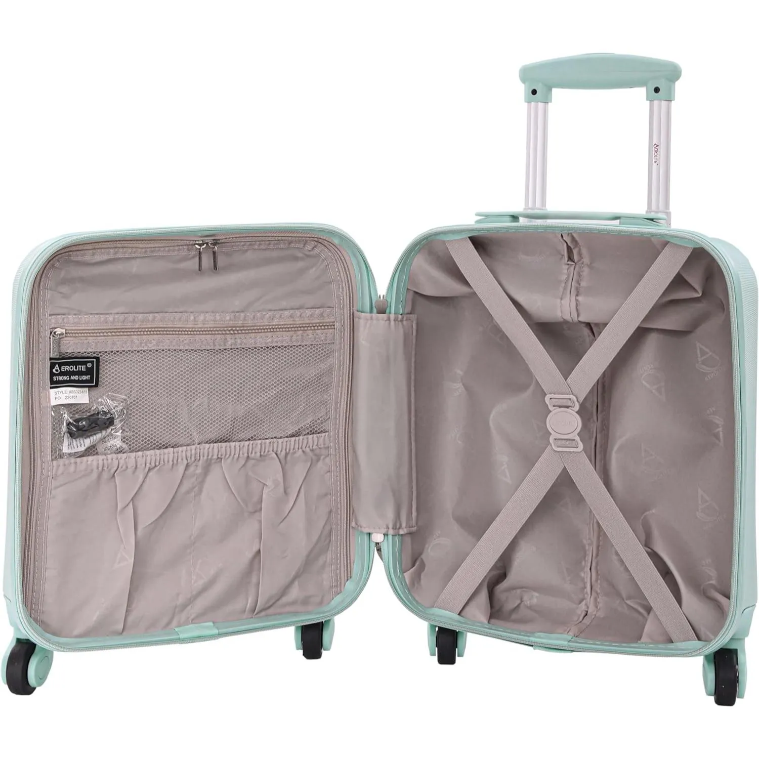 Aerolite Set of 3 Hard Shell Lightweight Suitcase Complete Luggage Set (Cabin 18"   Medium 25"  Large 29")