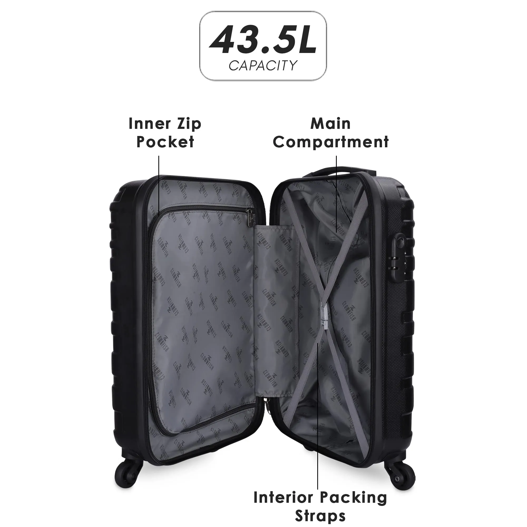 Arsenio Series  Cabin Luggage Dark Grey (Small)